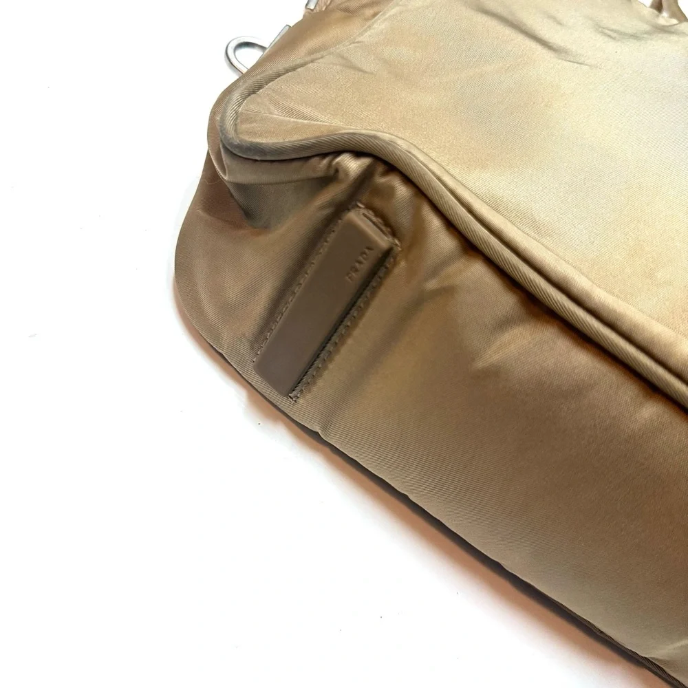 Prada Tessuto Nylon Tote in Khaki with Signature Triangle Logo - Picture 4 of 9